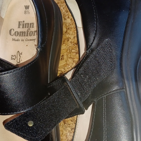 Finn Comfort Black Premium Leather Mary Janes Size 8.5 New Without Box